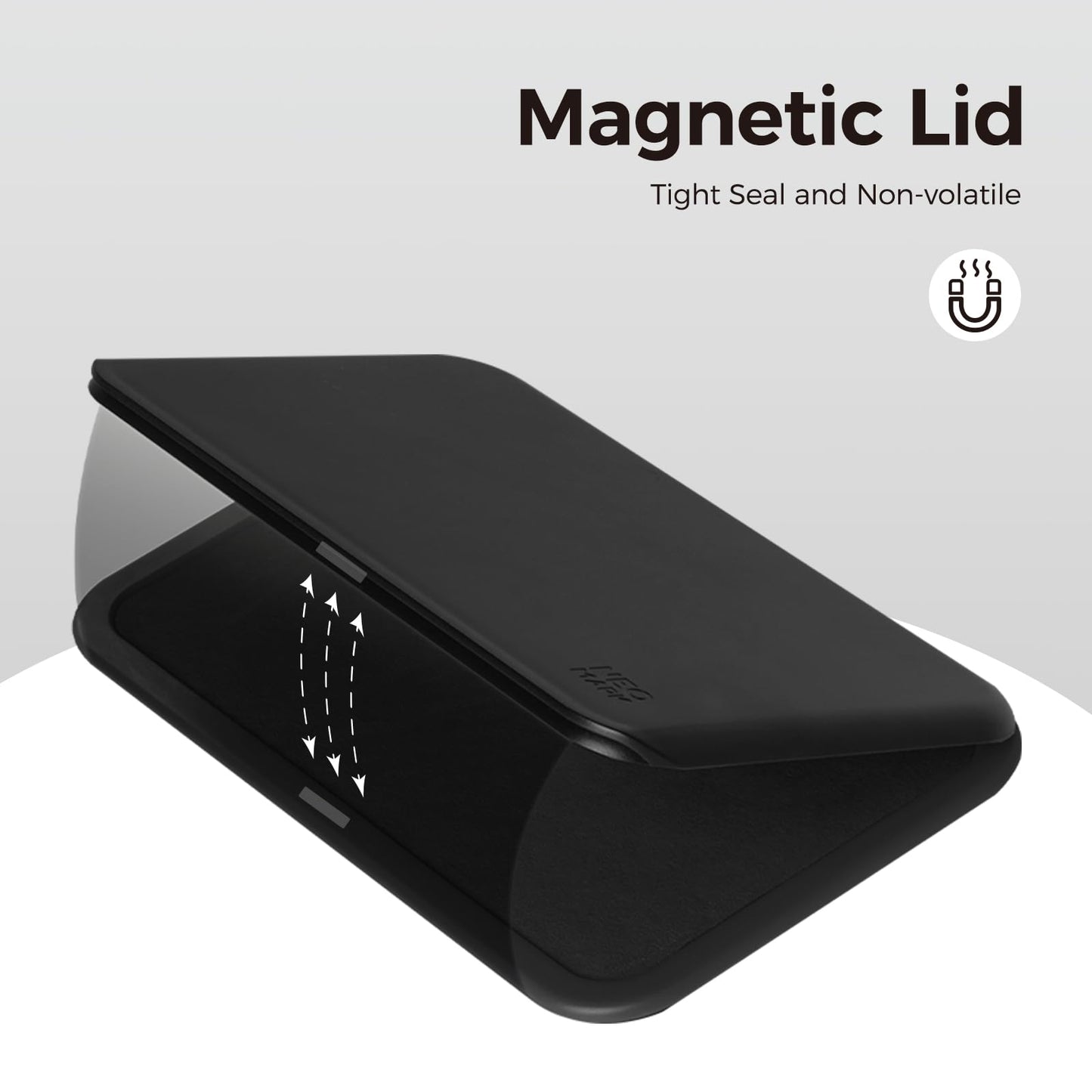 NEO MARK Large Stamp Pad - 3.50"x 6.25", Magnetic Lid, Premium Quality Felt Stamp Pad (Black)