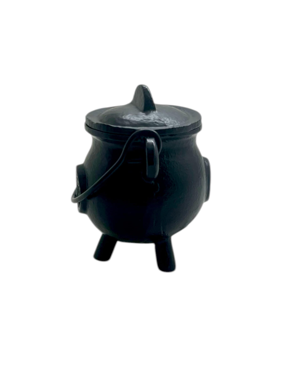 Crystalo - Cast Iron Cauldron with Lid (Tree of Life, 2.5"D 4.25"H)