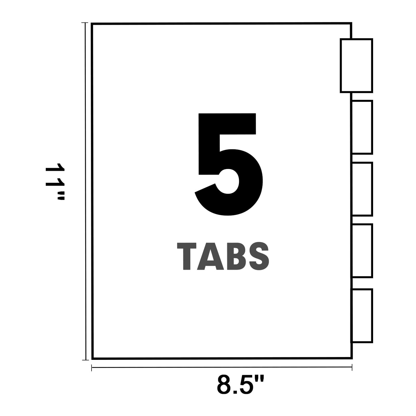 Binder Divider, PANDRI 120 Pack Binder Index Dividers with 5 Insertable Multicolor Big Tabs, Letter Size Paper Binder Divider for School Office Home Business