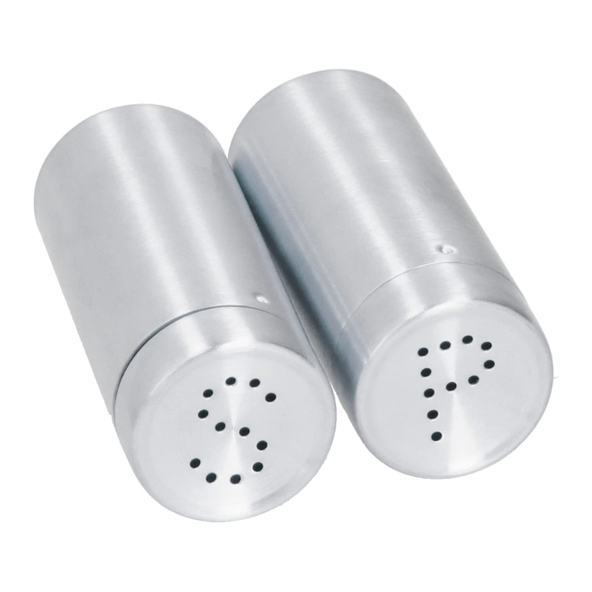2Pcs Stainless Steel Spices Shakers, Salt and Pepper Shakers Set Seasoning Bottle Spices Jars Dispenser with Shaker Lids Silver