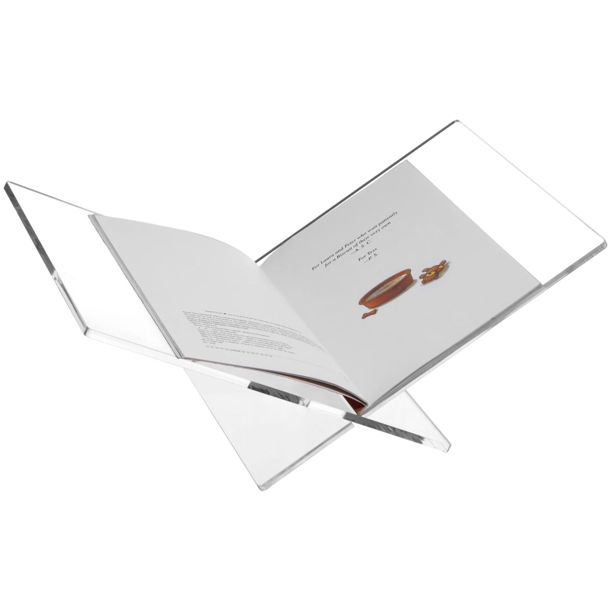 Acrylic Book Stand, 15.35 x 9.45 x 6.69 in Transparent Cookbook Stand with X-Shape Design, Detachable Open Book Stand for Display and Reading, Clear Book Holder for Home, Office