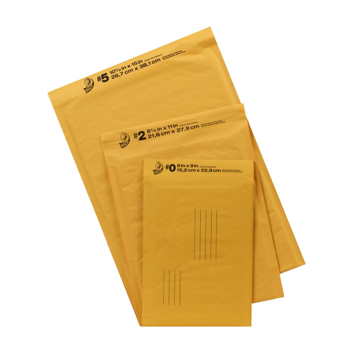Duck Brand Kraft Bubble Mailers, #2-8.5 x 11 Inches, 5-Pack (284692)