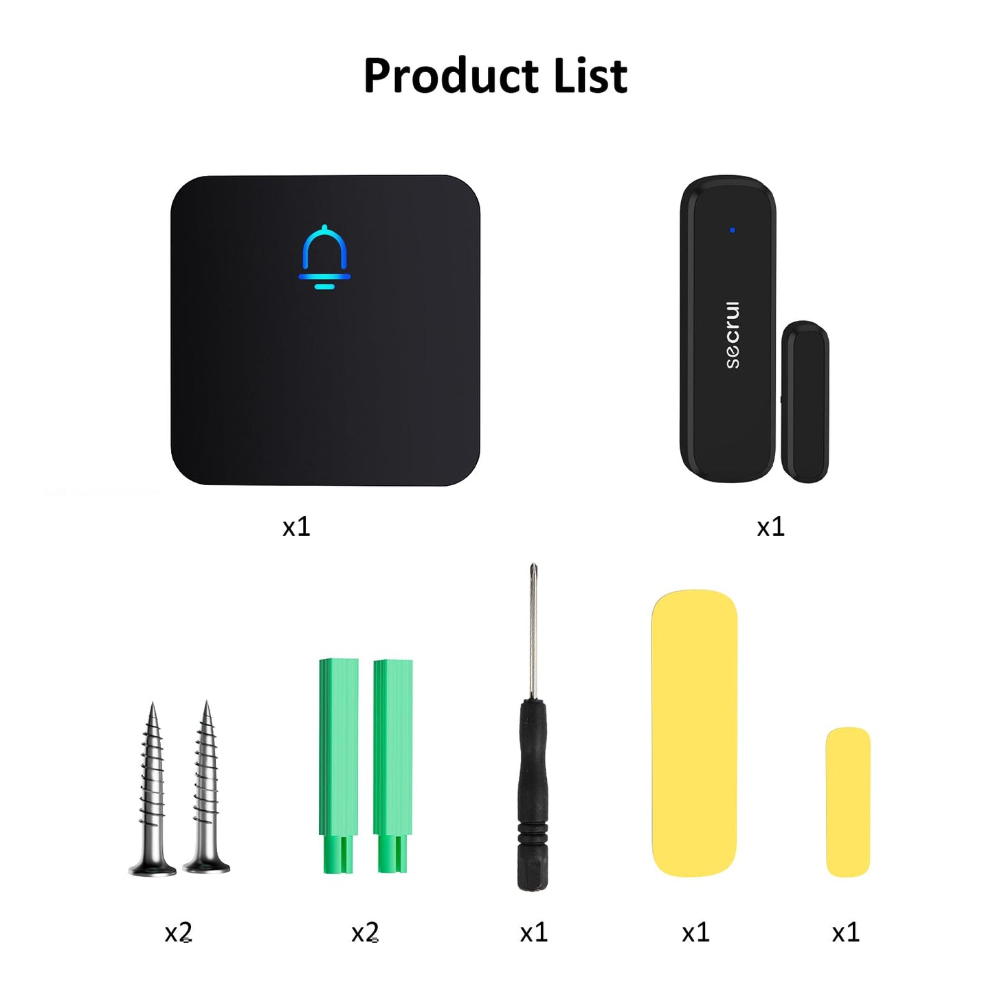 SECRUI Wireless Door Chimes When Entry for Business/Home/Office/Store (500ft Range 32 Chimes Adjustable Volume) Door Open Ringer Alert Buzzer Alarm - 1 sensors