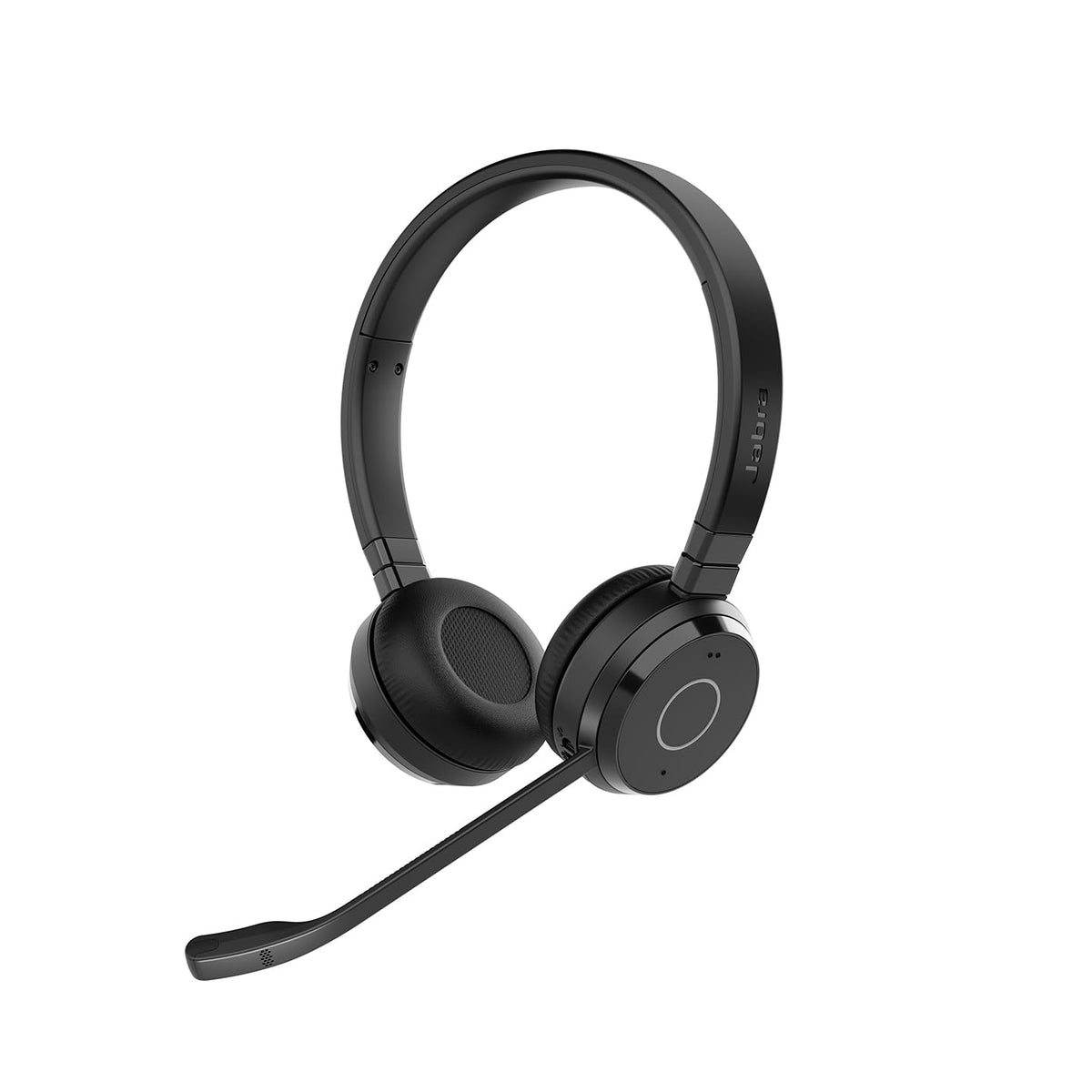 Jabra Evolve 65 TE (Third Edition) Wireless Headphones - Noise-Canceling Mic, 16 hrs Battery Life, Connectivity, Works with All UC Platforms Like Zoom & Google Meet, Black