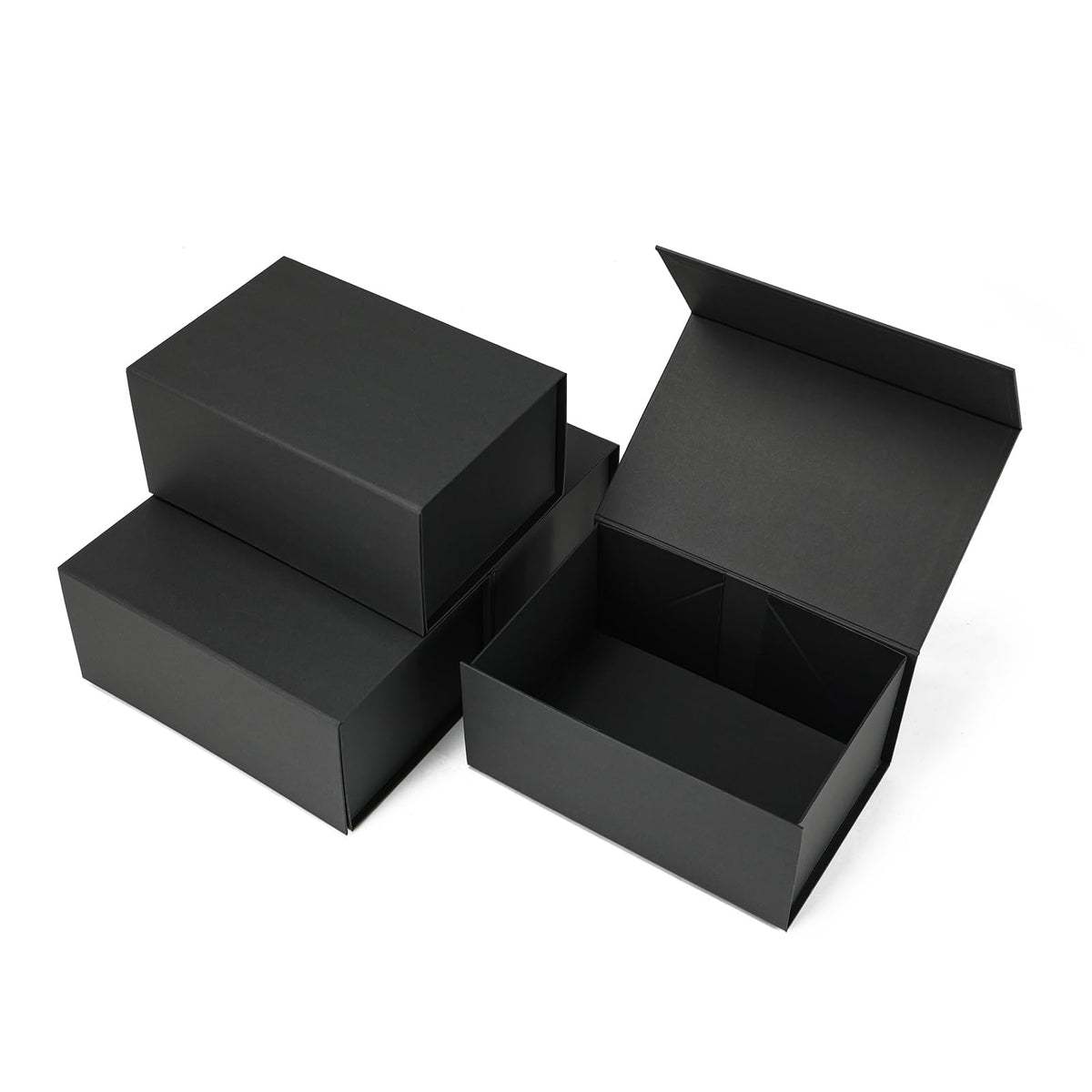 Schliersee 4Packs 9x6x4 Gift Box with Magnetic Lid for Present, Black Gifts Wrap Box for Mother's Day, Birthday, Wedding, Groomsmen Bridesmaid
