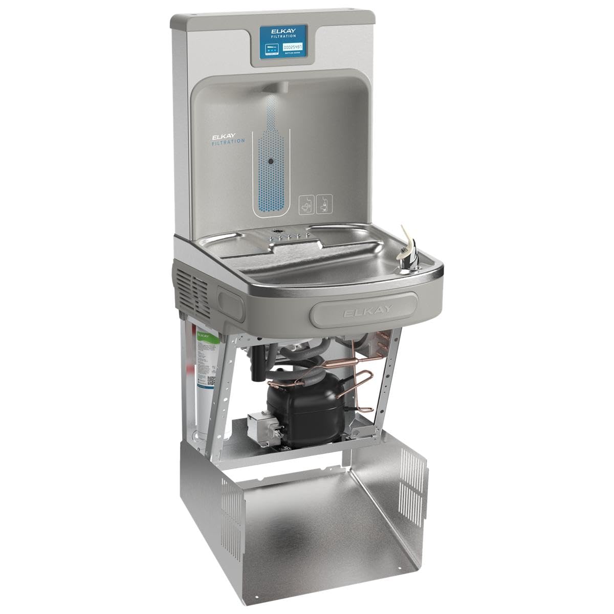 Elkay LZS8WSSP Enhanced Bottle Filler & Single ADA Cooler Refrigerated Stainless High Capacity Lead Drop Down Wrapper