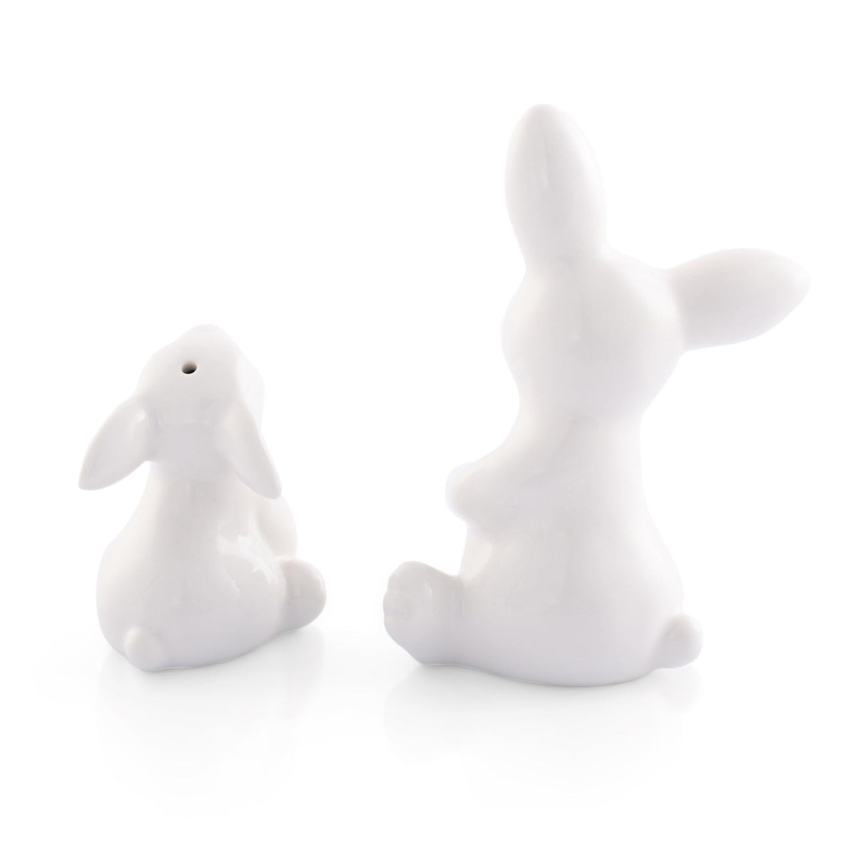 Arthur Court White Stoneware Mother and Baby Easter salt and pepper shakers set, Durable and Easy to Clean, Whimsical Addition to Table Settings, Bunny salt and pepper shakers