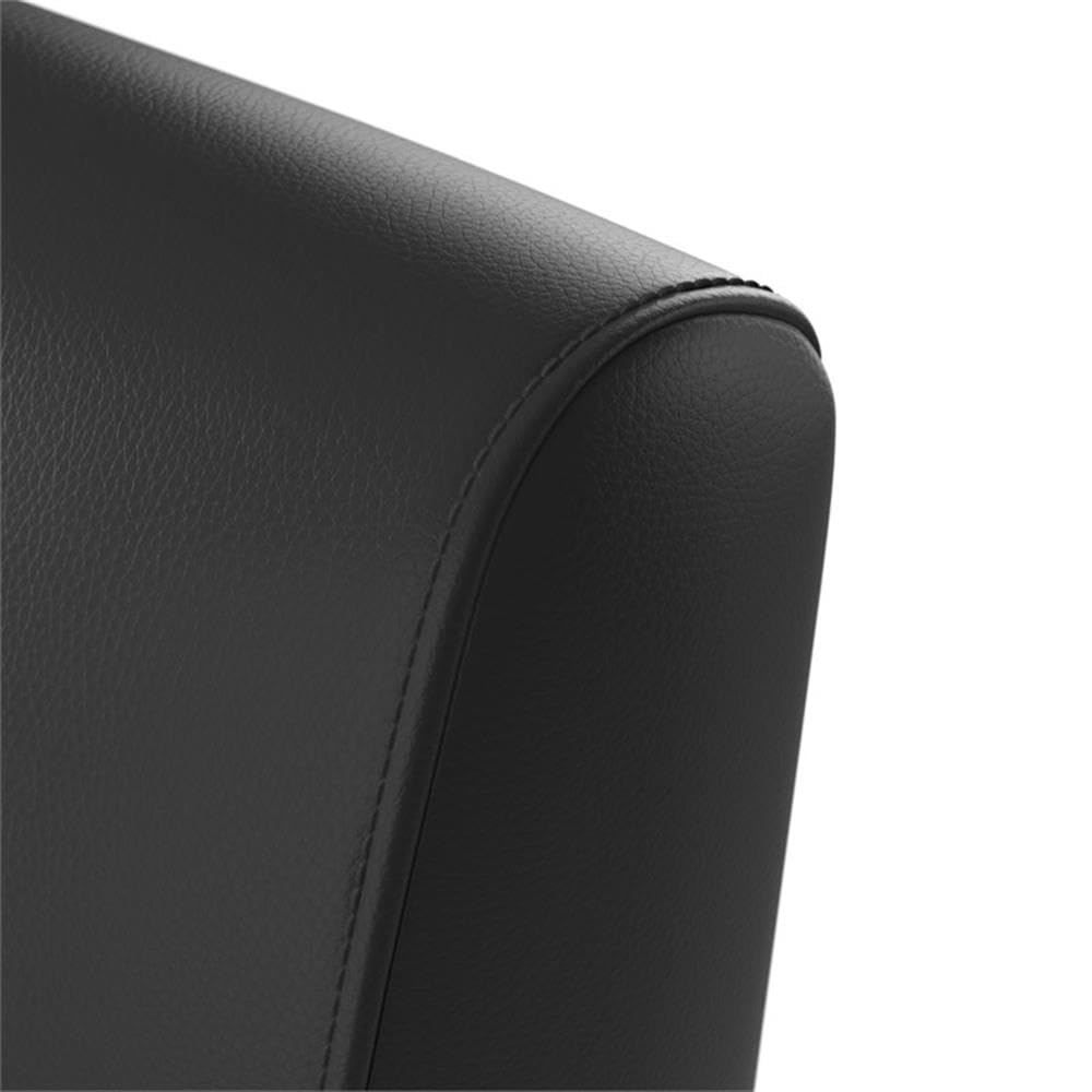 Bush Business Furniture Arrive Bariatric Waiting Room Guest Chair with Arms in Black Vinyl, Reception Area Seating for Office and Lobby