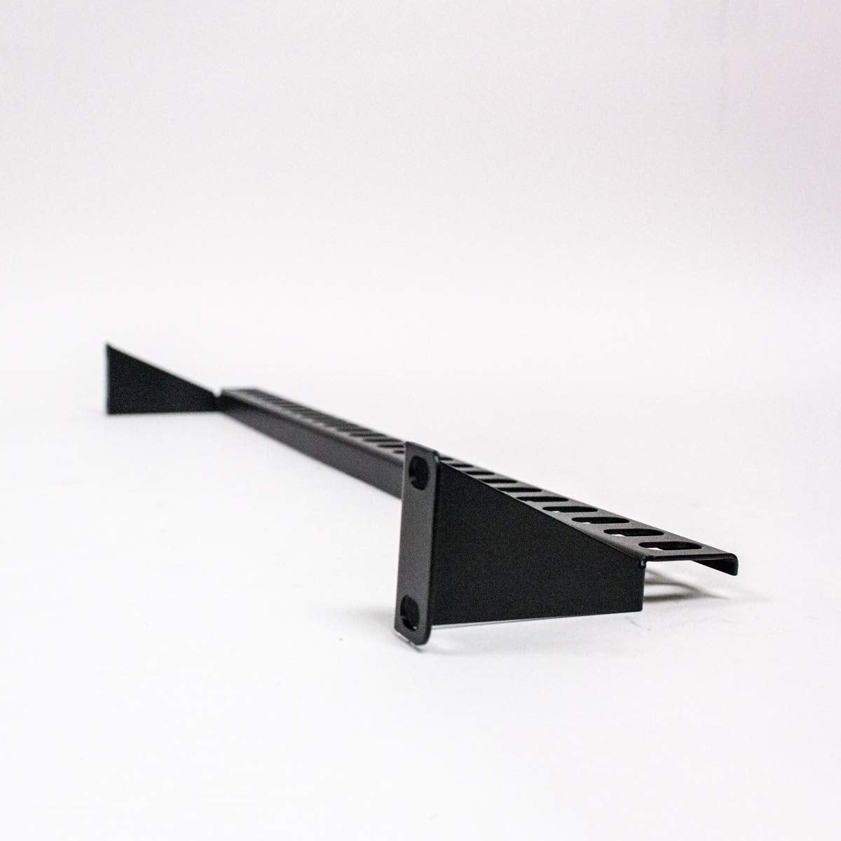 Navepoint 1U Horizontal 19-Inch Rack Mount Cable Management Bracket Cross Bar Panel Black