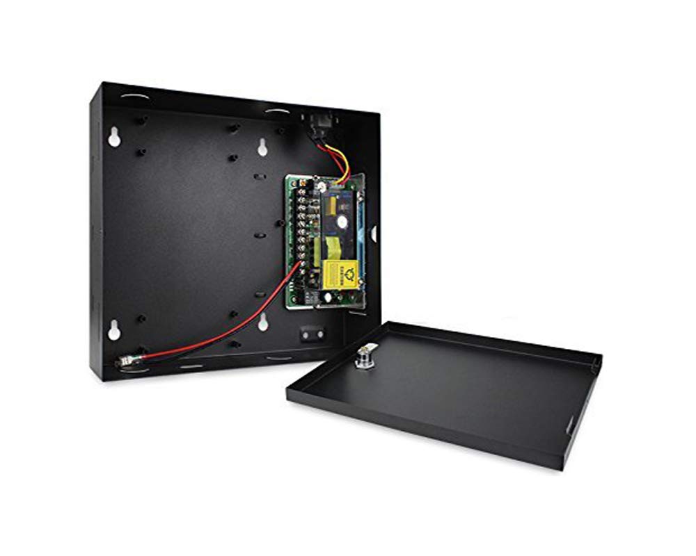 MENGQI-CONTROL 4 Doors Complete TCP/IP PIN Code RFID Card/Fob Access Control Systems with North American Standard Electric Strike for Latch Doors Keypad Reader 110V Power Supply APP Remote Open Door