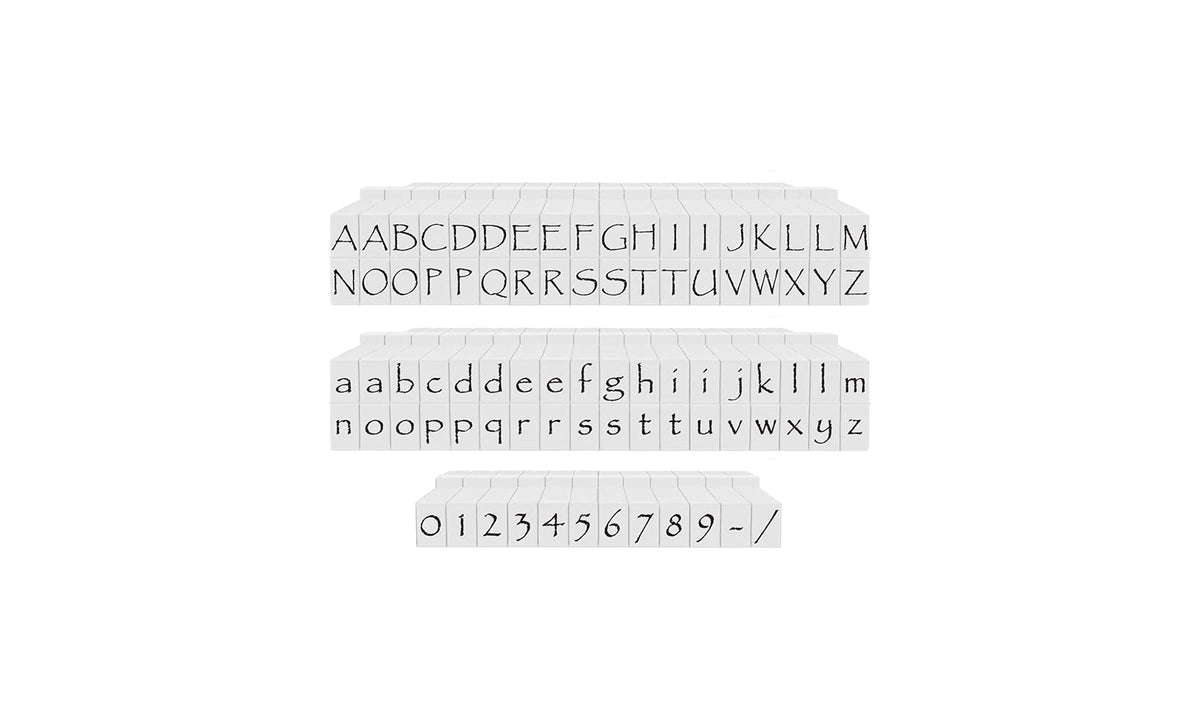 Contact USA Small 84 Piece Papyrus Pegz Alphabet Rubber Stamps