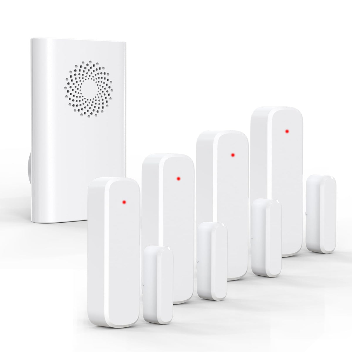 Wireless Door Chime, Door Open Sensor Alarm When Entry Business/Office/Store (500ft Range 51 Ringer Adjustable Volume) Home Alert Bell for Kid/Toddler Safety,1 Receiver +4 Sensors