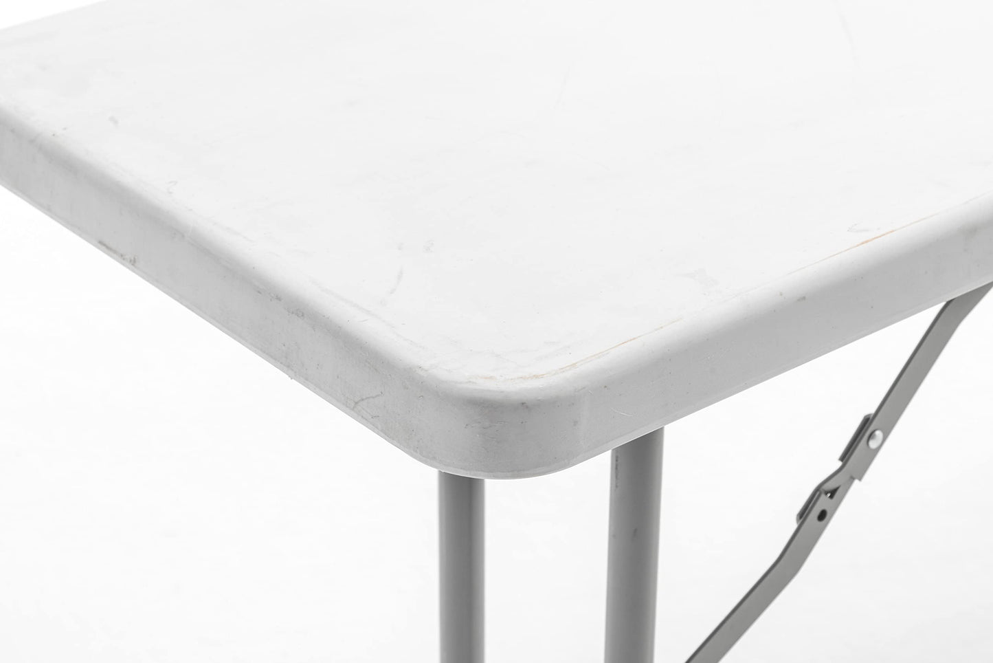 BTEXPERT 6-Foot - 72" Long White Granite Plastic Folding Seminar Training Table Portable 18" Wide Narrow, 29" High, Events Indoor Outdoor Lightweight Set of 5