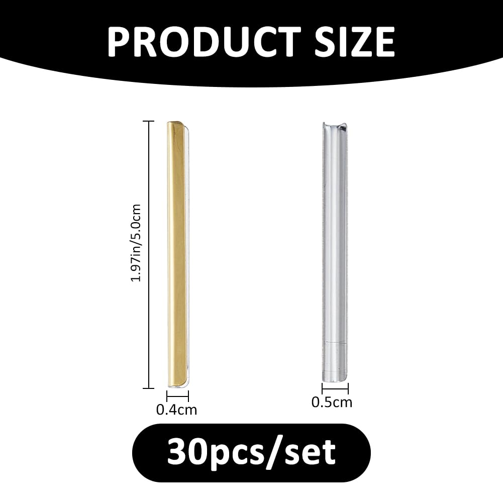 SUPERFINDINGS 30PCS Metal Book Corner Protector 430 Stainless Steel Notebook Edge Cover Scrapbooking Corner Protectors 50x5x4mm Golden Guard Edge Cover for Notebook Album Photo Frame, Slot: 4mm