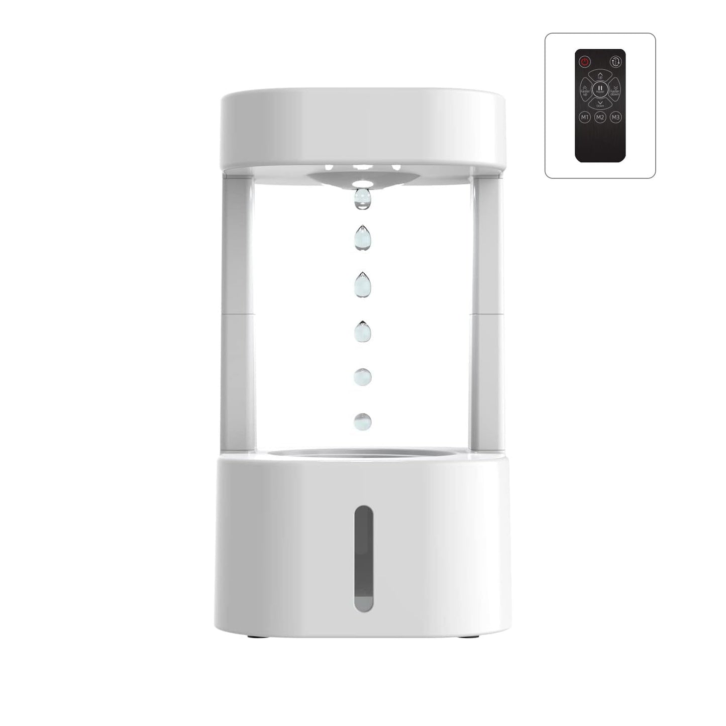 Anti-Gravity Humidifier, Levitating Water Fountain with 7-Color Mood Light, 3-in-1 Tabletop Fountain & Mini Humidifier for Home Office Bedroom, Novelty Gift