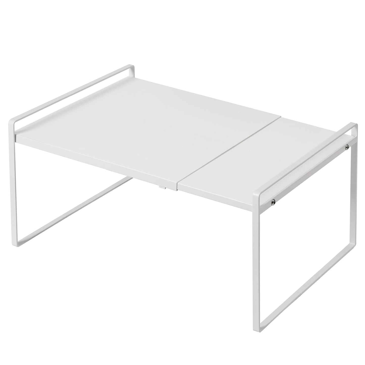 Nxconsu Expandable Cabinet Shelf Organizer Riser for Kitchen Pantry Cupboard Under Sink Countertop Home Storage Organization Rack Space Saver Freestanding Heavy Duty Nonslip Stackable White X Large
