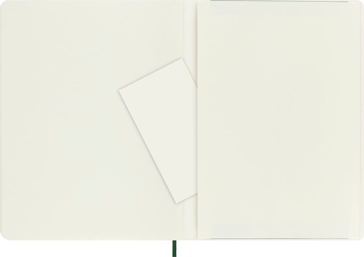 Moleskine Classic Notebook, Soft Cover, XL (7.5" x 9.5") Plain/Blank, Myrtle Green, 192 Pages
