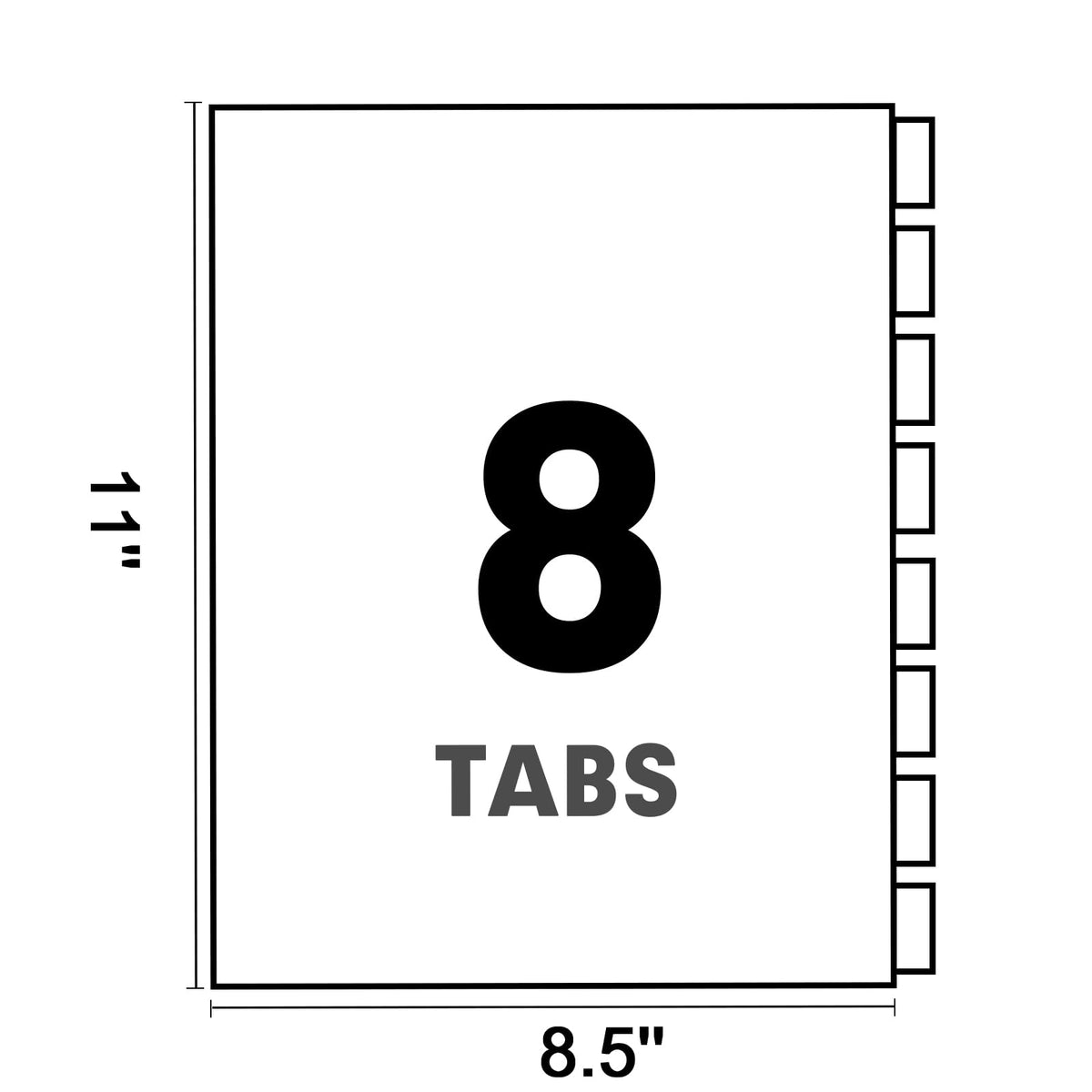 Binder Divider, PANDRI 120 Pack Binder Index Dividers with 8 Insertable Multicolor Big Tabs, Letter Size Paper Binder Divider for School Office Home Business