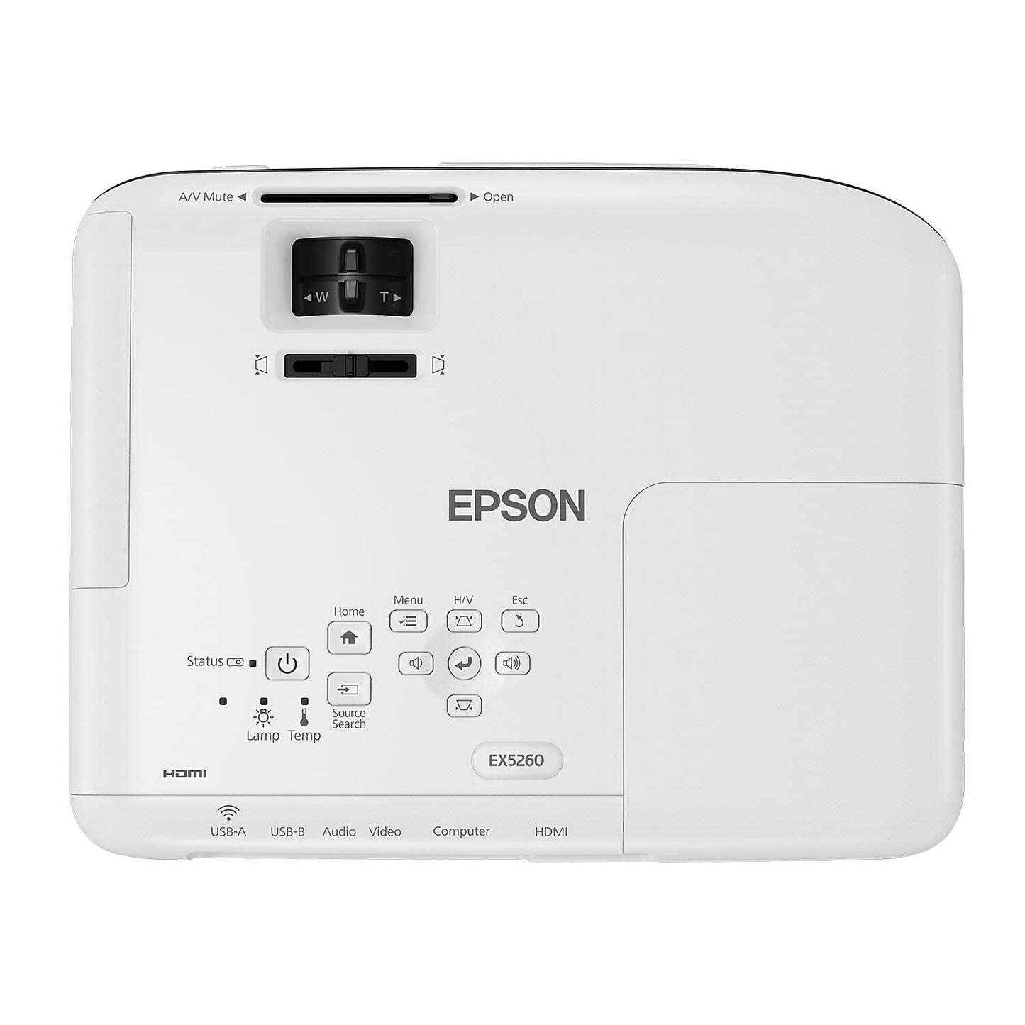 Epson EX5260 XGA 3,600 lumens color brightness (color light output) 3,600 lumens white brightness (white light output) wireless HDMI 3LCD projector