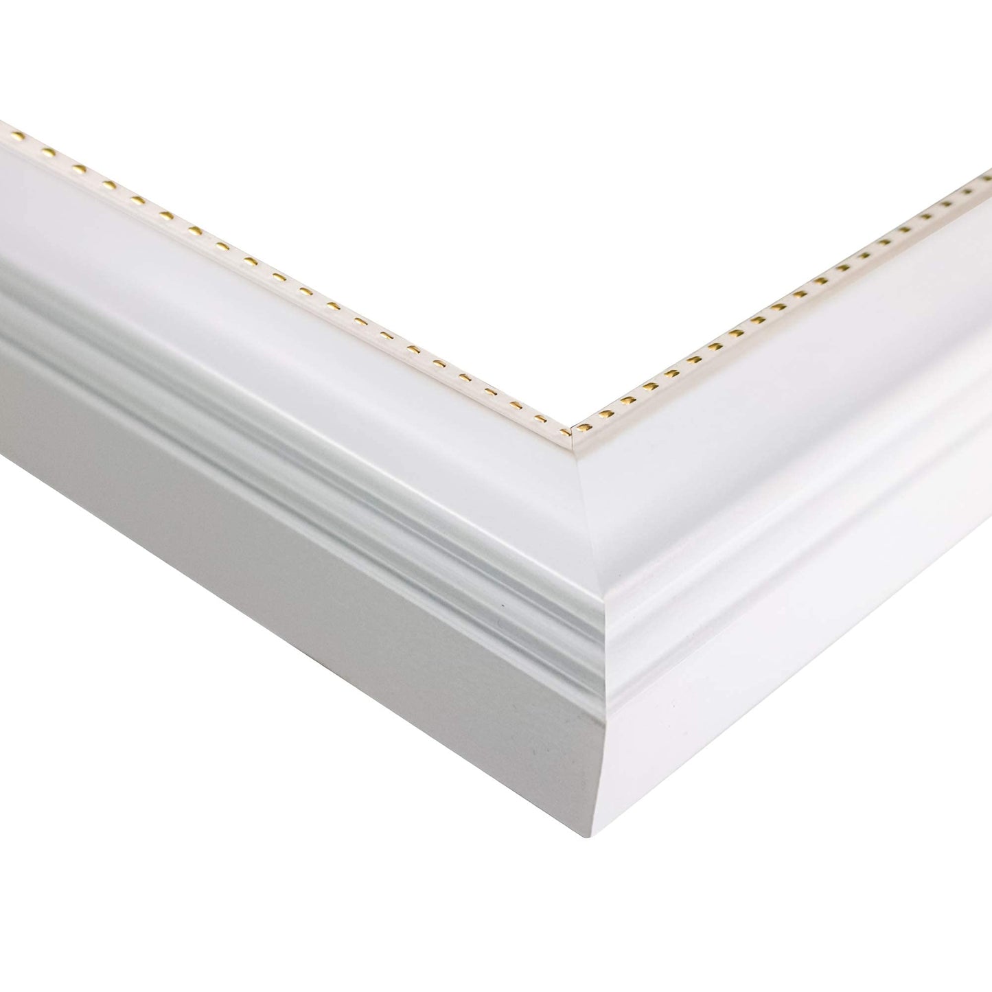 GraduationMall 5x7 Picture Frames, Real Glass, Display Photos for Wall or Tabletop, White with Gold Beads, 2-Pack