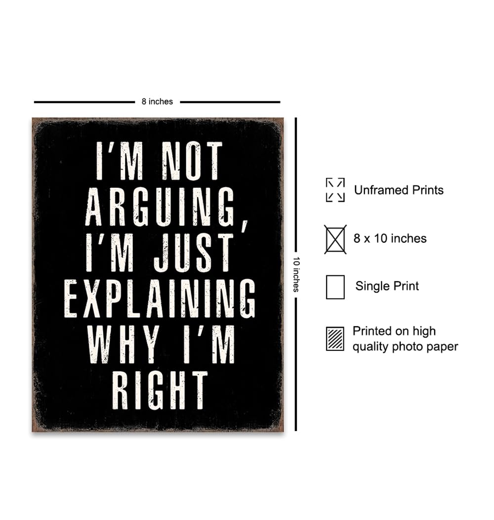 Office funny Quotes Wall Decor - Sarcastic Sayings Wall Decor for Men - Workplace funny Sayings - Man cave Sign - Silly Office Picture - Work Photo - Home Print, Executive Artwork