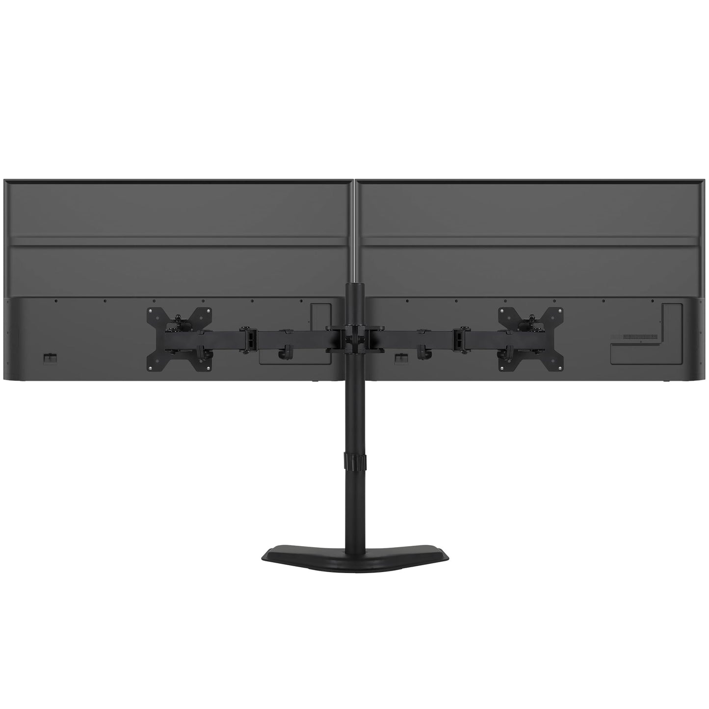 Mount-It! Dual Monitor Stand, Premium Adjustable Desk Mount for Two 13–32 Inch Screens up to 17 lbs Each, Full Motion Swivel Tilt Rotate Height Adjustable Arms, VESA 75x75 100x100, Steel Base