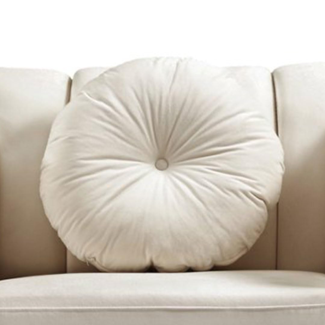 UOCFYK Accent Chair, Single Couch Chair with Style Button Tufted, Scroll Arms and Nailhead for Living Room, Office, Apartment, White