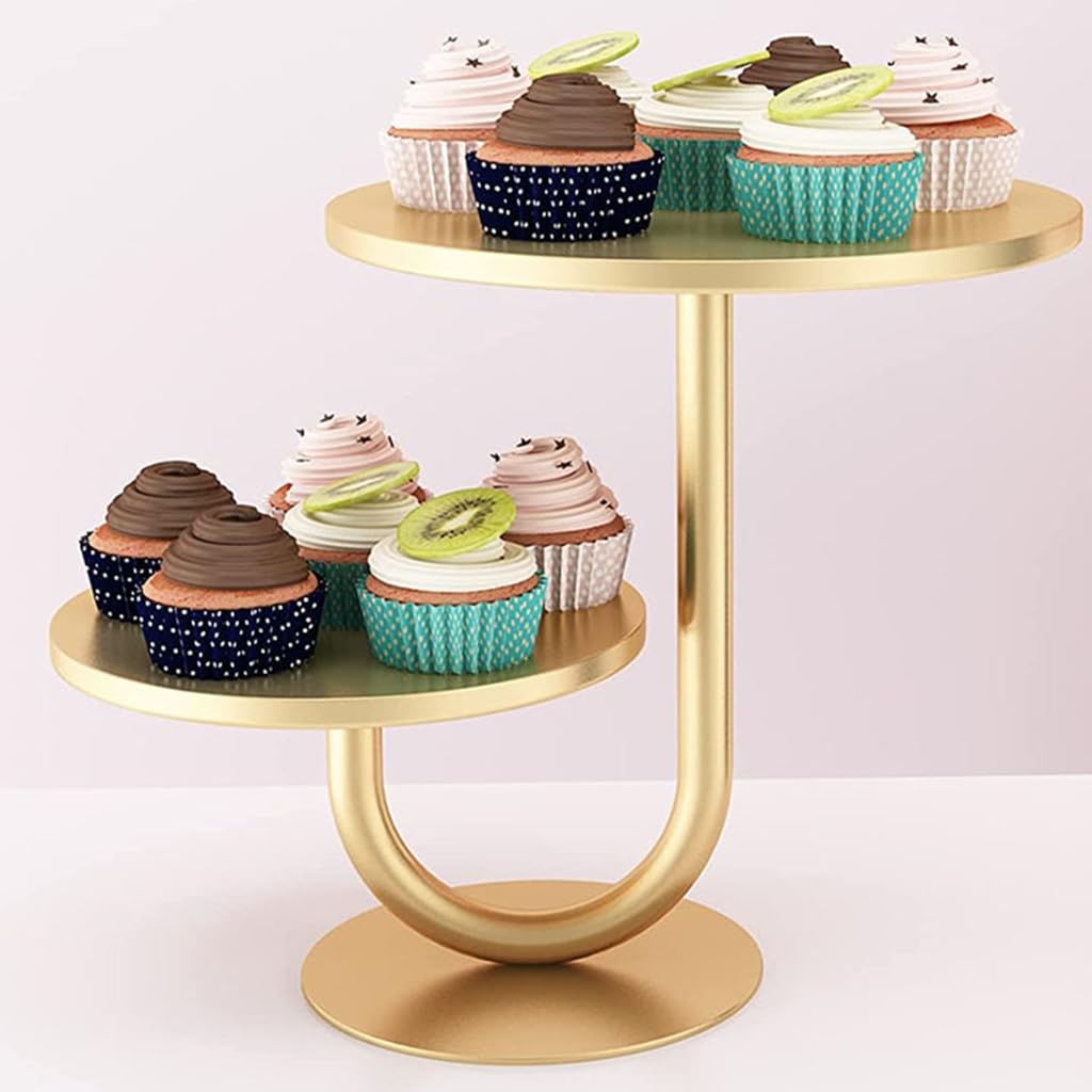 Iron Cake Display Rack Multi Tiers Pastries Holder Desert Presentation Tray for Home Gatherings and Restaurant Use