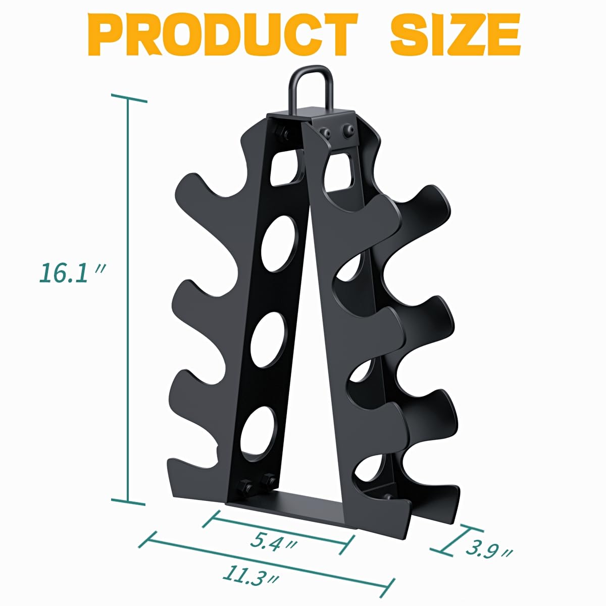Weight Rack for Dumbbells, 4 Tiers A-Frame Dumbbell Rack Stand Only for Home Gyms Workout (Dumbbells not include)