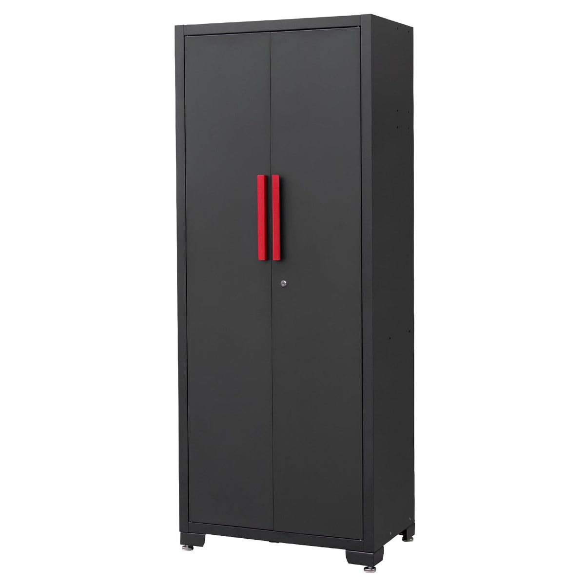 HPDMC Metal Garage Storage Cabinet with 4 Adjustable Shelves and Locking Doors 75-inch Tall Tool Organizer Steel Lockers for Home, Office, Warehouse, Garage, Red (Assembly Required)