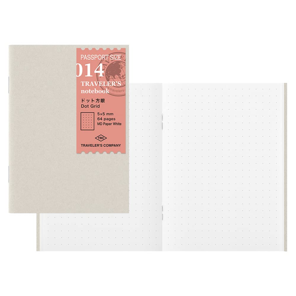 Travelers Company 14405006 Traveler's Notebook Refill, Dot Squared, 3-Pack, Passport Size