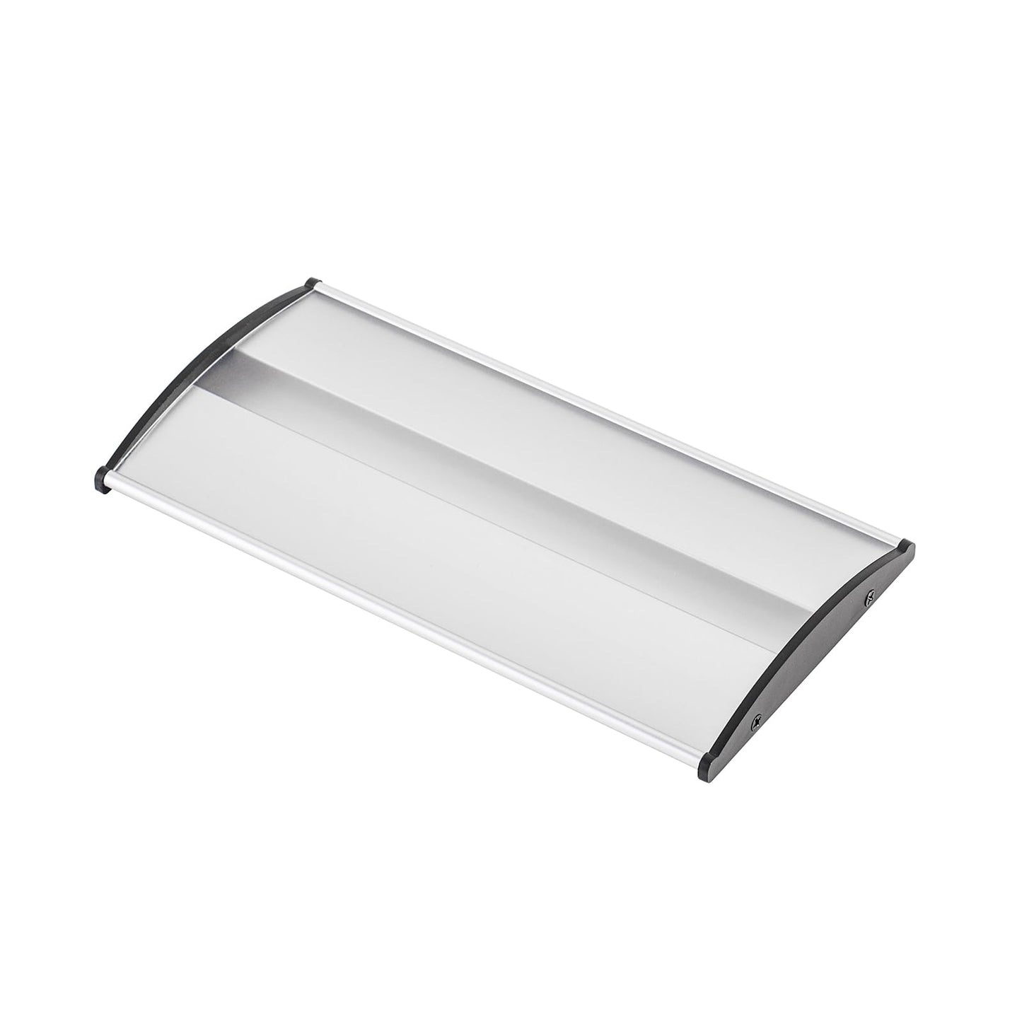 Set of 5 Curved Name Plate Holder 8" x 4" Wall Mount Office Business Door Sign Holder Aluminum Sturdy Office Sign Frame with Adhesive Tape Film for Business Cubicle Custom Display - Silver