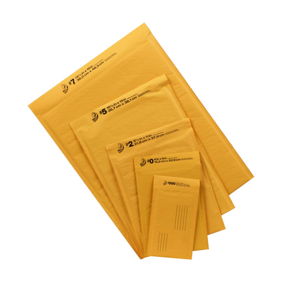 Duck Brand Kraft Bubble Mailers, #2-8.5 x 11 Inches, 5-Pack (284692)