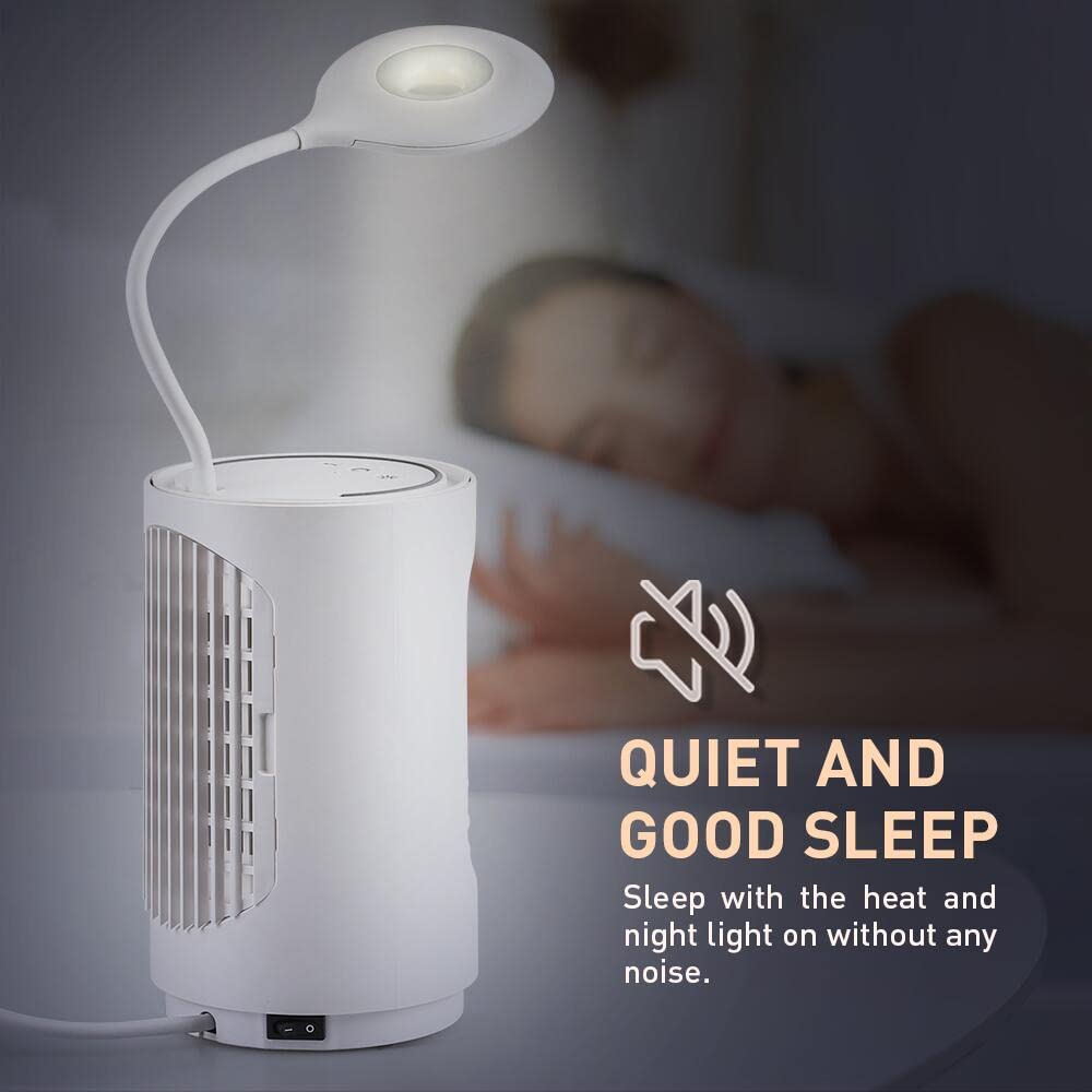 ibo Electric Space Heater Ceramic Small Heater with LED Light, 600W Heater Fan 4 in 1 Desk Heater for Home Office and Indoor