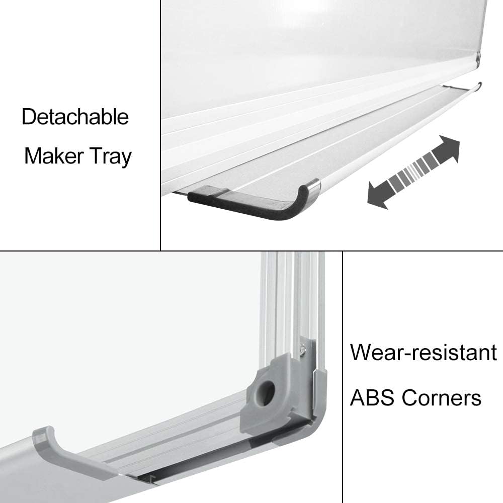XIWODE 24x36 Inch Magnetic Dry Erase Whiteboard, Silver Aluminum Frame Wall-Mounted, No Ghosting Anti-Stain Easy Clean for Home School Office Conference Room
