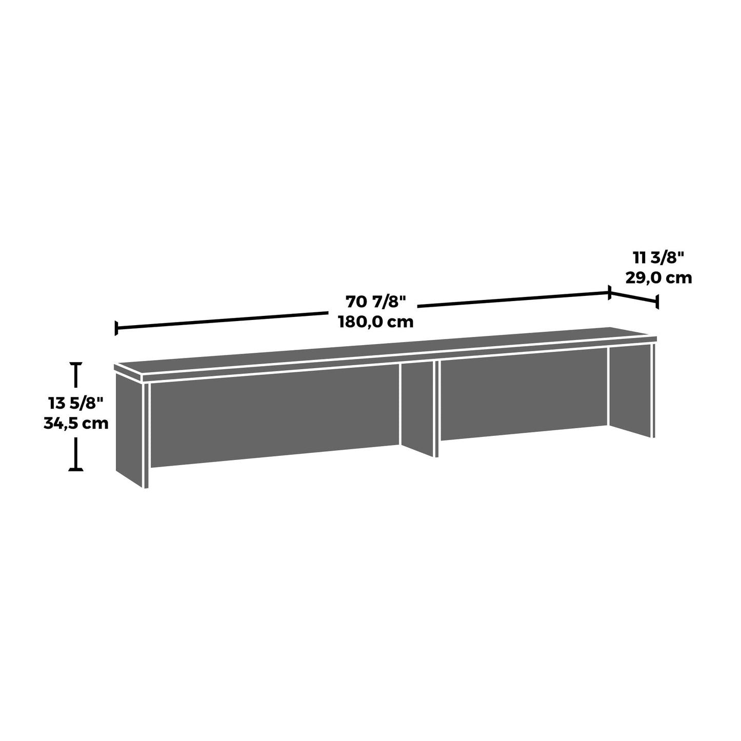 OfficeWorks by Sauder Affirm Reception Station, L: 70.87'' x W: 70.87'' x H: 13.58'', Hudson Elm