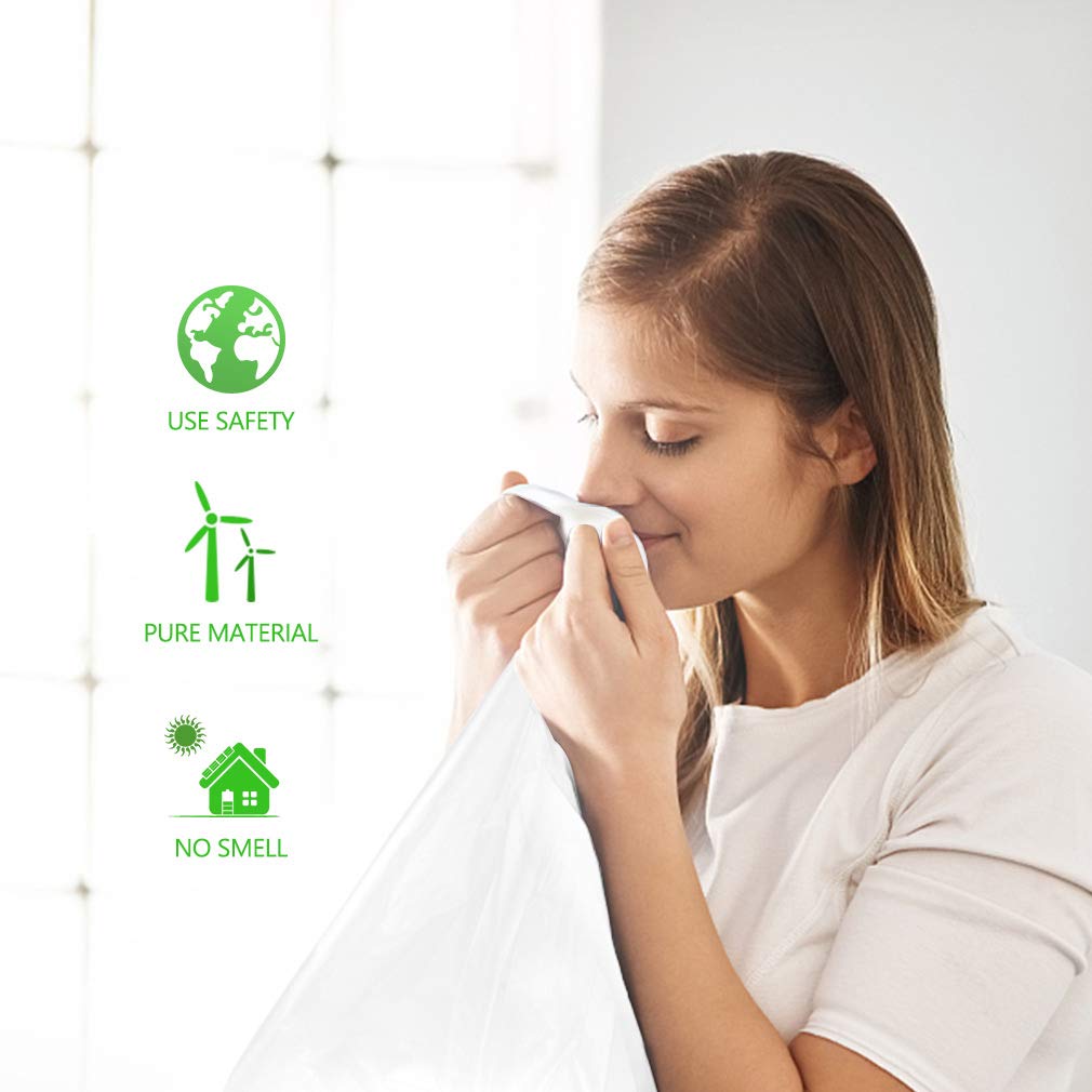 8 Gallon 330 Counts Unscented Medium Trash Bags,Fit 7,8,9,10 Gal Garbage Bags by Teivio, 30 Liter Thick Bathroom Can Bin Liners,Plastic Bags for Home Office Kitchen, Clear