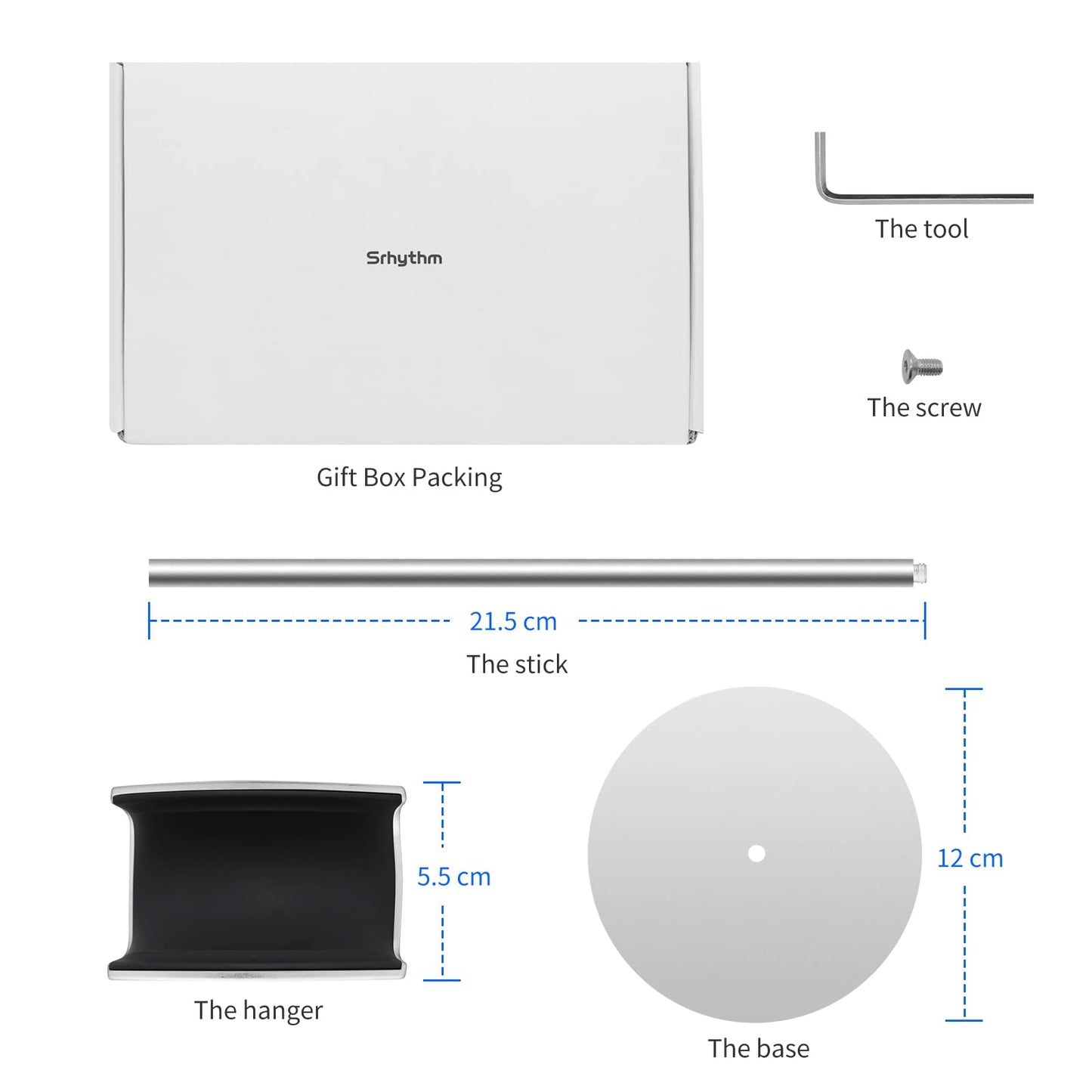 Srhythm Headphone Stand,Metal Headset Holder for Space-Saving and Display