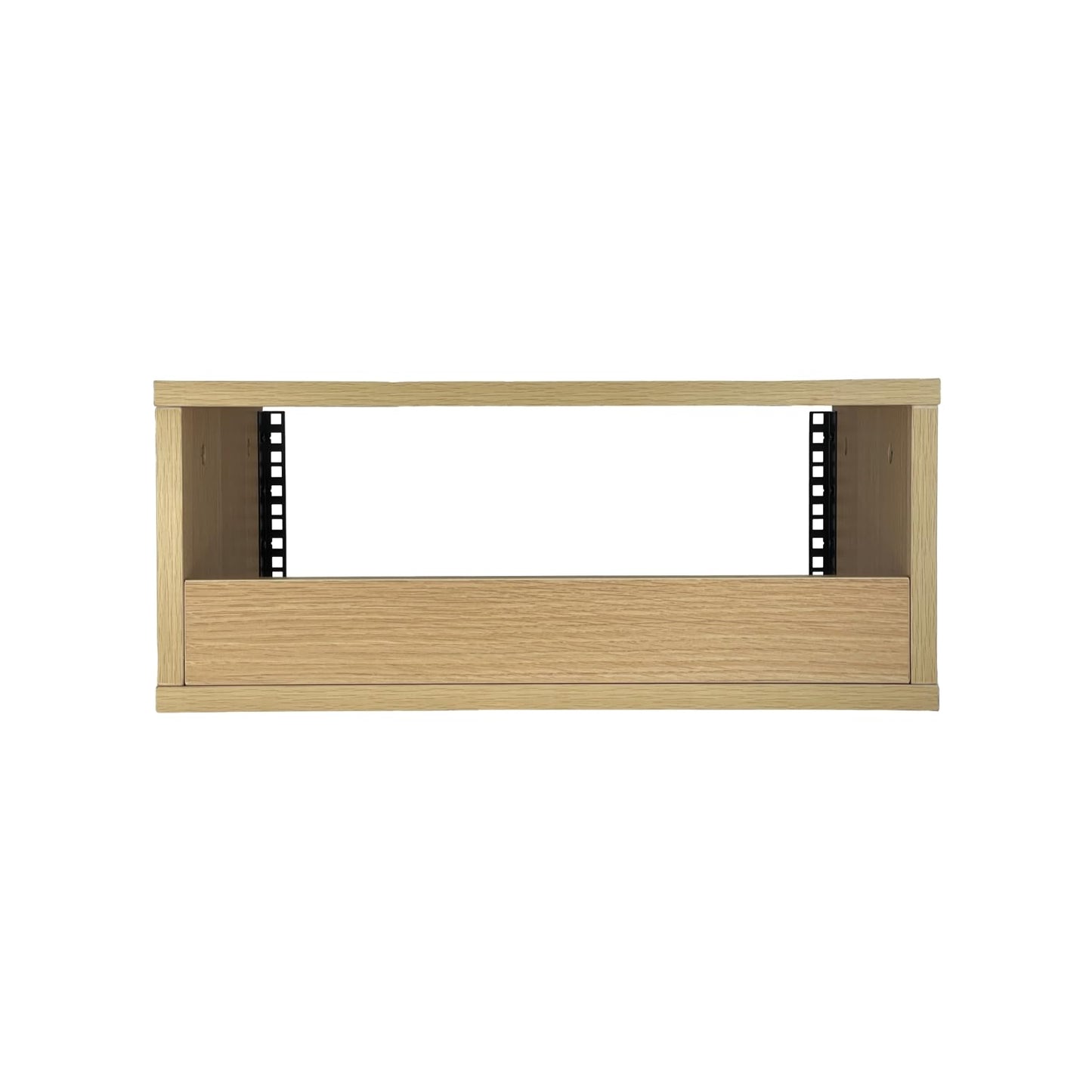fmuser 4U Wooden Desktop Studio Rack, Standard Rack for Equipment in Golden Oak Finish,The Perfect Solution for Keeping Your Studio Tidy and Organized