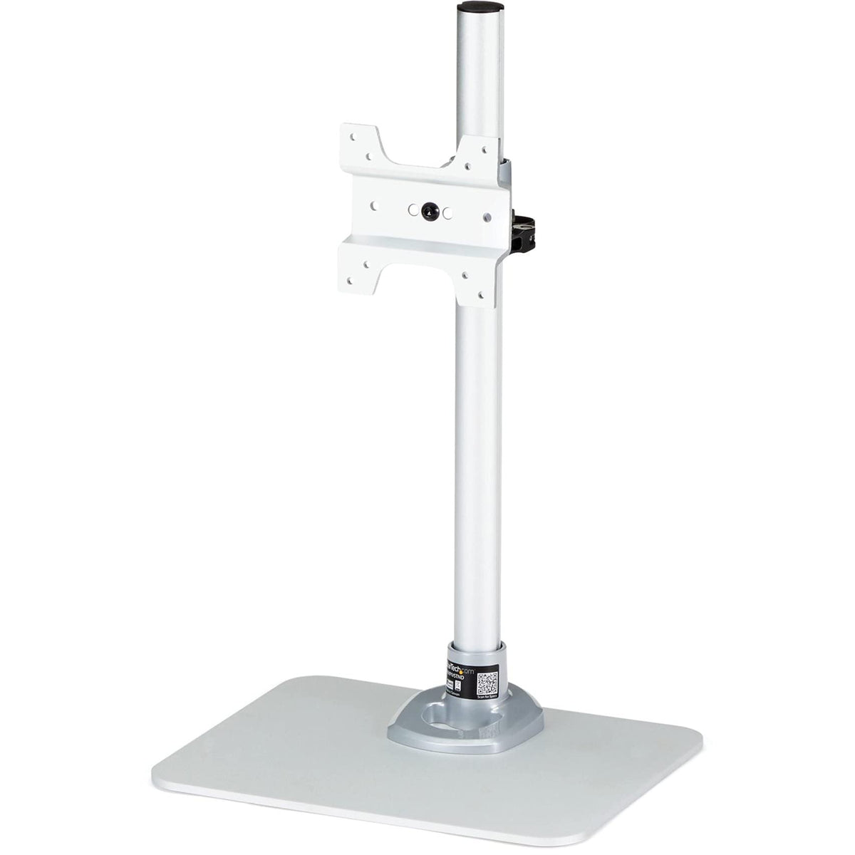 StarTech.com Single Monitor Stand, Adjustable, Supports UHD, iMac and Apple Thunderbolt Displays from 12'' to 34" (30.9lb/14kg), Premium Single Screen VESA Monitor Mount Stand, Silver, TAA