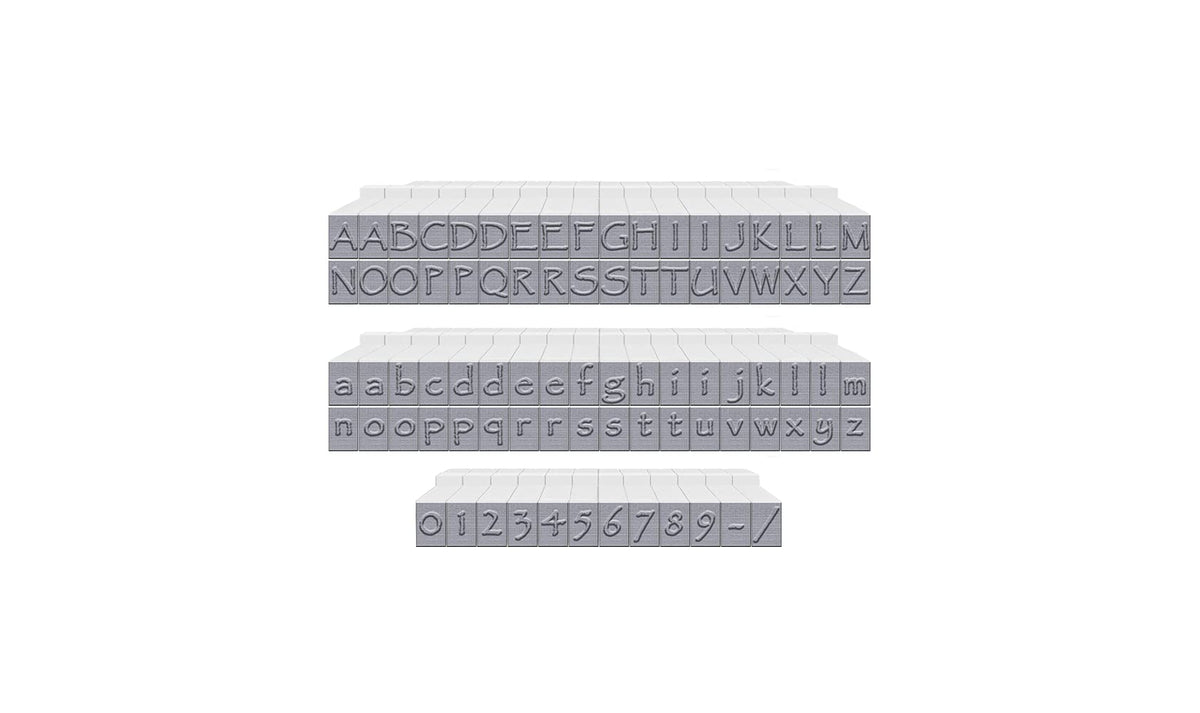 Contact USA Small 84 Piece Papyrus Pegz Alphabet Rubber Stamps