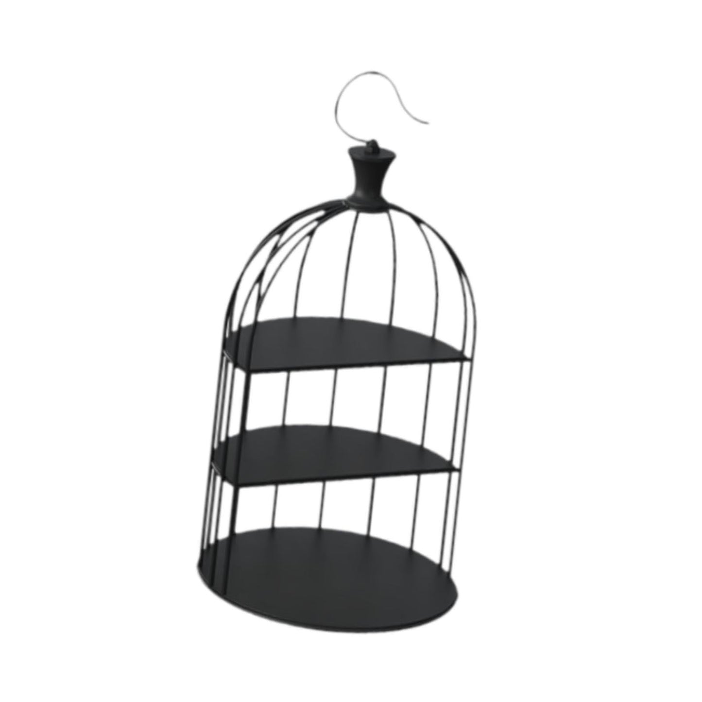 3-Tier Metal Birdcage Cake Stand, Gold Dessert Display Rack, Multi-Tier Pastry Holder for Weddings and Festive Gatherings, Decorative Fruit Plate Tray