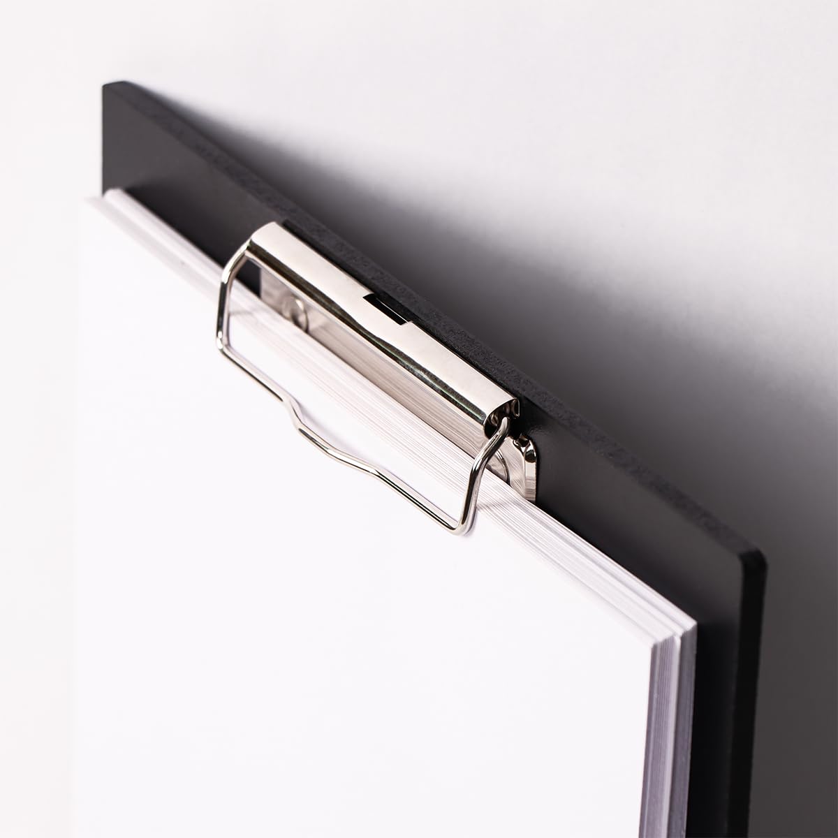 LZMS 4 Packs 9" x 12 1/2" Black Wood Color Clipboards, Menu Holder, Check Presenter with Clips - Suitable for Presenting Menus, Wine Lists and Daily Specials