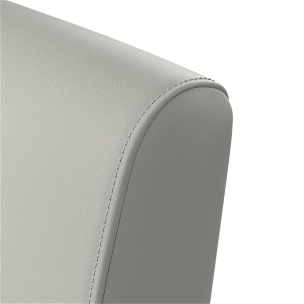 Bush Business Furniture Arrive Waiting Room Guest Chair with Arms in Light Gray Vinyl, Reception Area Seating for Office and Lobby