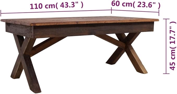 Rustic Farmhouse Coffee Table, Reclaimed Wood Accent Tables, Unique Rectangular