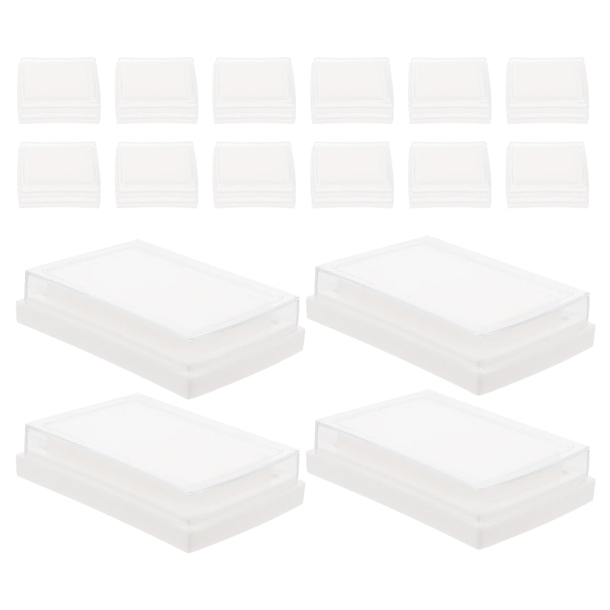 Uonlytech 20pcs Blank Empty Stamp Ink Pad - High Density Sponge Ink Pad for DIY Crafting School Office Embossing Crafting and Scrapbooking Projects