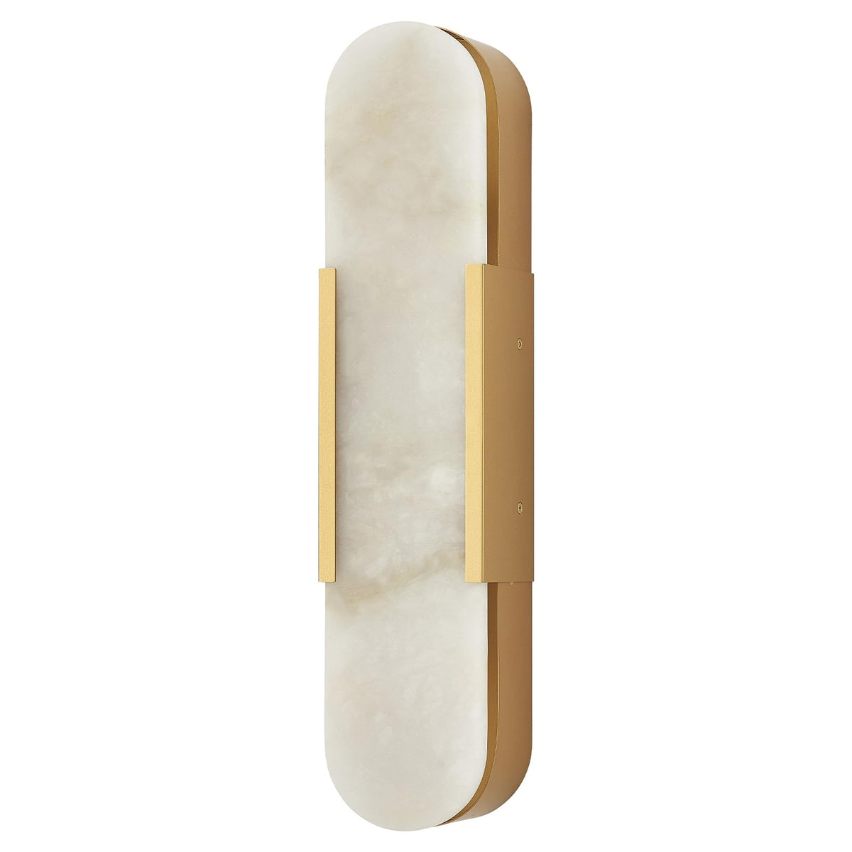 VANZARLA Modern Gold Wall Sconces for Living Room, Marble Sconce Wall Light Fixtures for Bedroom, Alabaster Sconce Lighting for Entryway Bathroom, 1 Pack