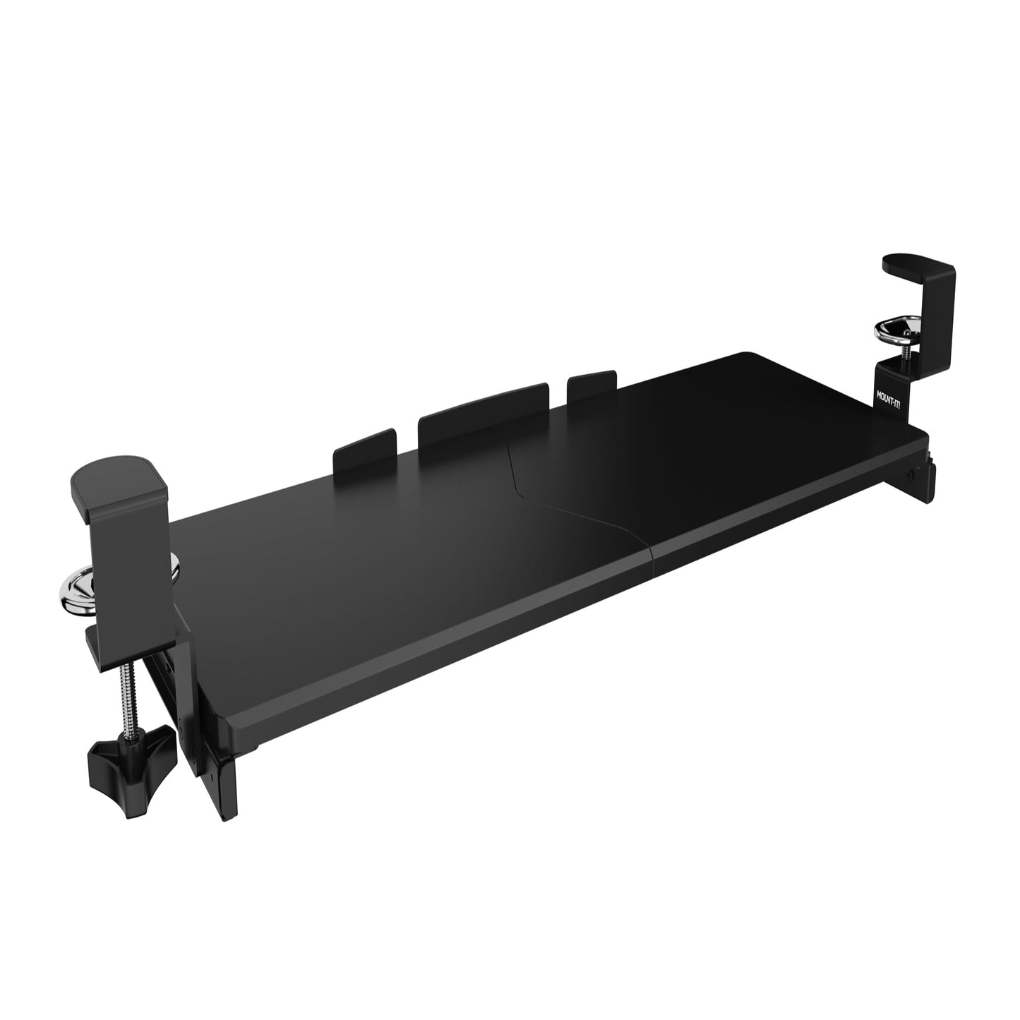 Mount-It! Under Desk Keyboard Tray, 30" Extra-Wide Clamp-On Slide-Out Drawer, Holds 11 lbs, Fits Desks up to 1.77" Thick, No-Drill C-Clamp Mount