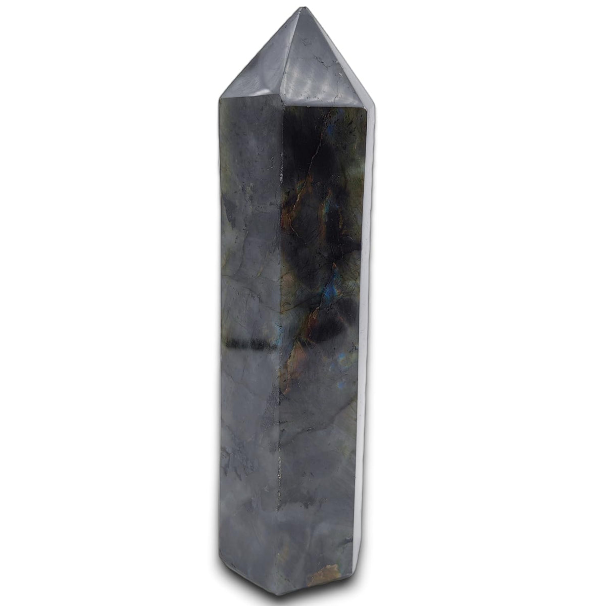 XMHOME Labradorite Crystal Tower 6 Faceted Healing Crystal Point Wand 1-1.5 Lbs Quartz Tower Large for Meditation Reiki Collection