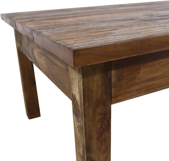 Wooden Coffee Table, Side Table Solid Reclaimed Wood 38.6"x28.7"x17.7" -AA